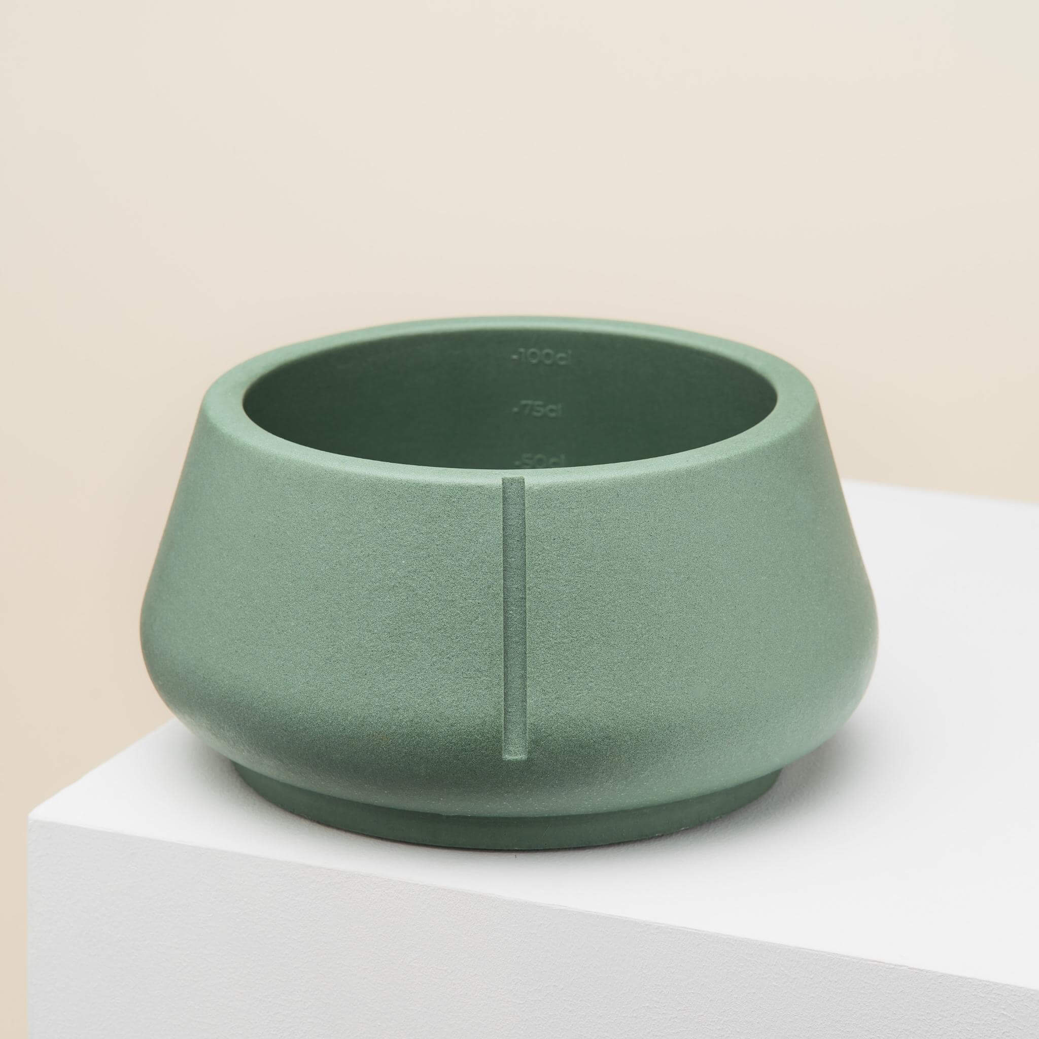 The long ears bowl for dogs in Duck Green color